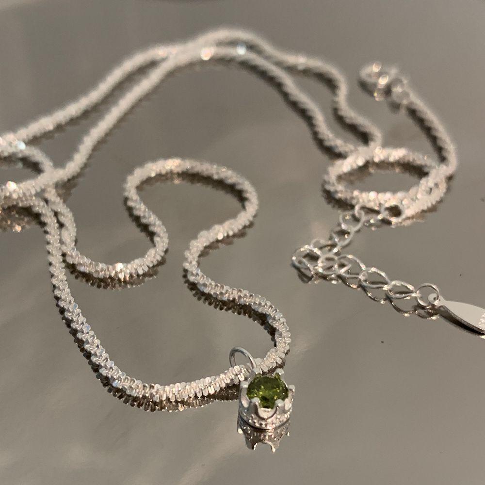 Dây Chuyền Mặt Thời Trang Cho Nữ|Vòng Cổ Choker Đính Đá Xanh Lá Phong Cách Hàn Quốc Thanh Lịch