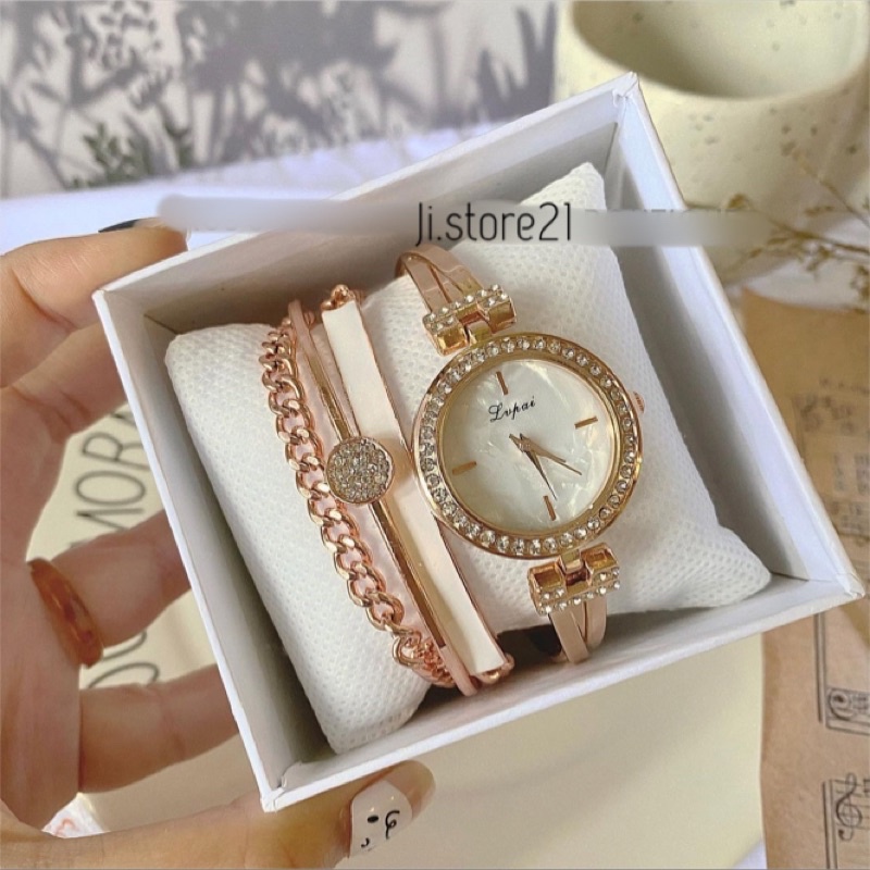 Set đồng hồ + 3 lắc tay L.U.F.A.I cho nữ (FULLBOX XỊN XÒ)