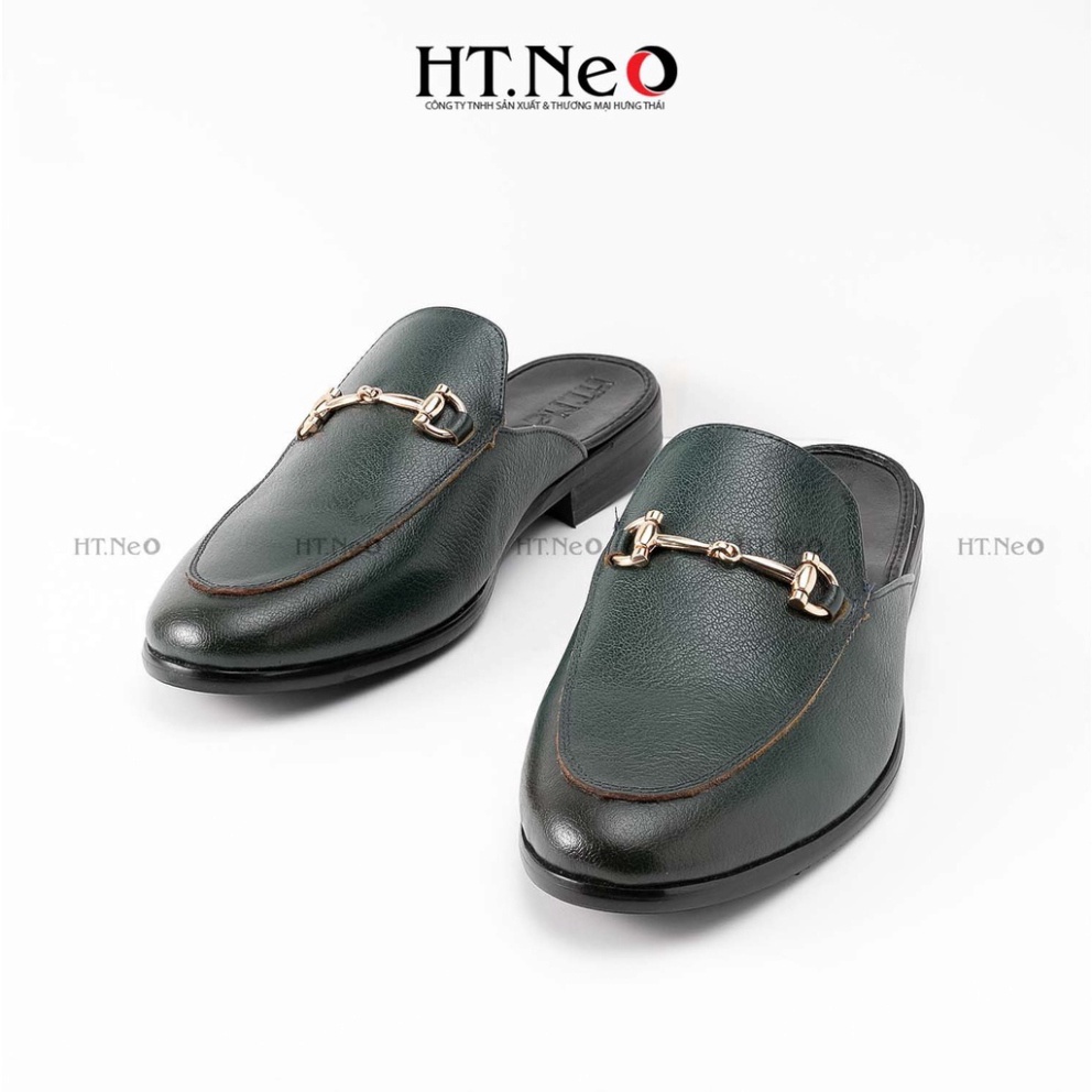 Giày sục nam - Giày mules nam HT.NEO Đế phíp, quai kim loại cùng da bò thật tạo nến sự quý phái, thu hút và sang S003