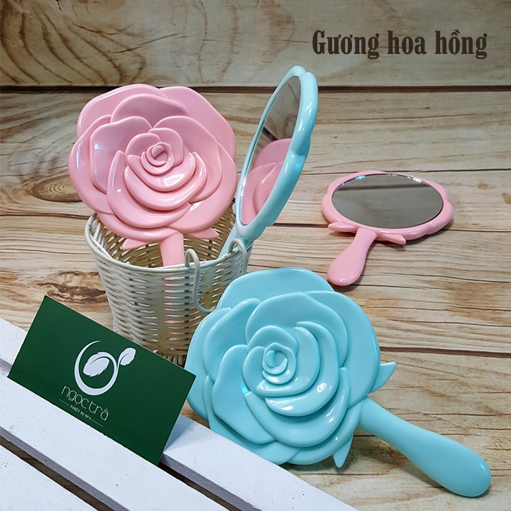 Gương Cầm Tay Hình Hoa Hồng