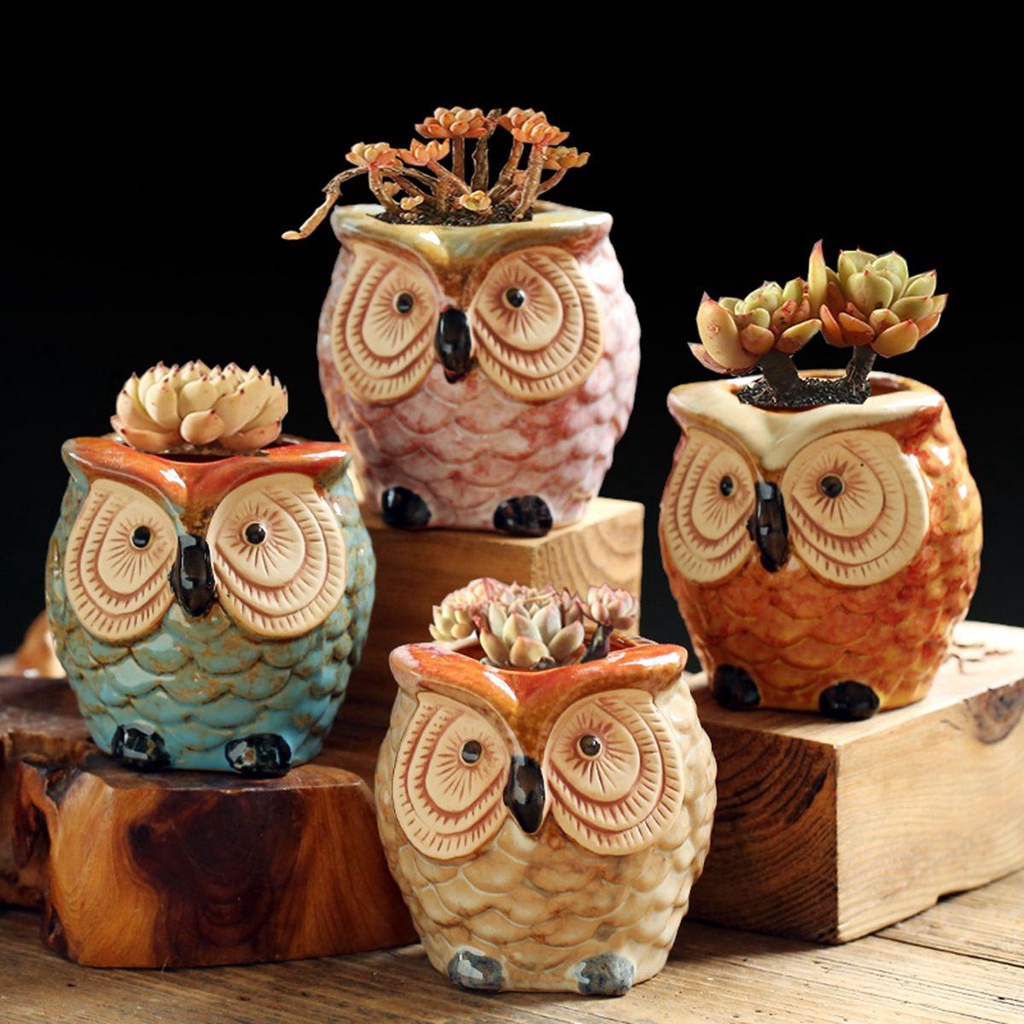 YIYU Chậu Cây Cảnh Bằng Gốm Sứ Dễ Thương Xinh Xắn