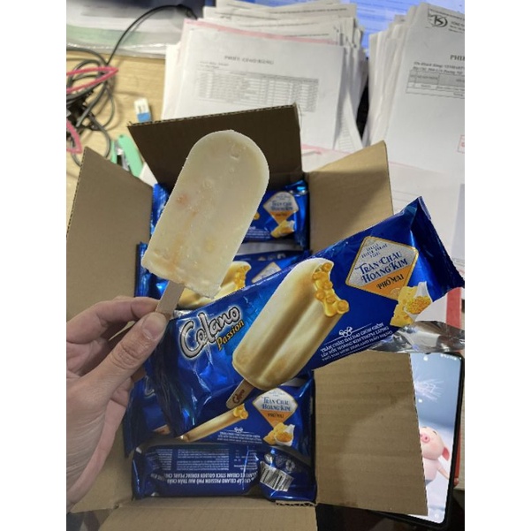 SET 10 QUE - Kem que phô mai trân châu hoàng kim Celano 65g