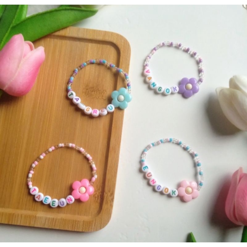 Vòng tay hạt cườm handmade màu ngọt làm theo yêu cầu siêu xinh:33