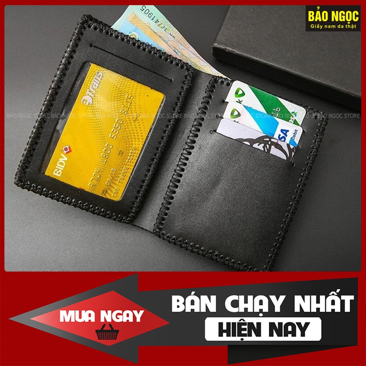 VÍ DA NAM DÁNG ĐỨNG CAO CẤP - VÍ NAM DA BÒ THẬT DẬP VÂN CÁ SẤU THỜI TRANG - MÃ V33