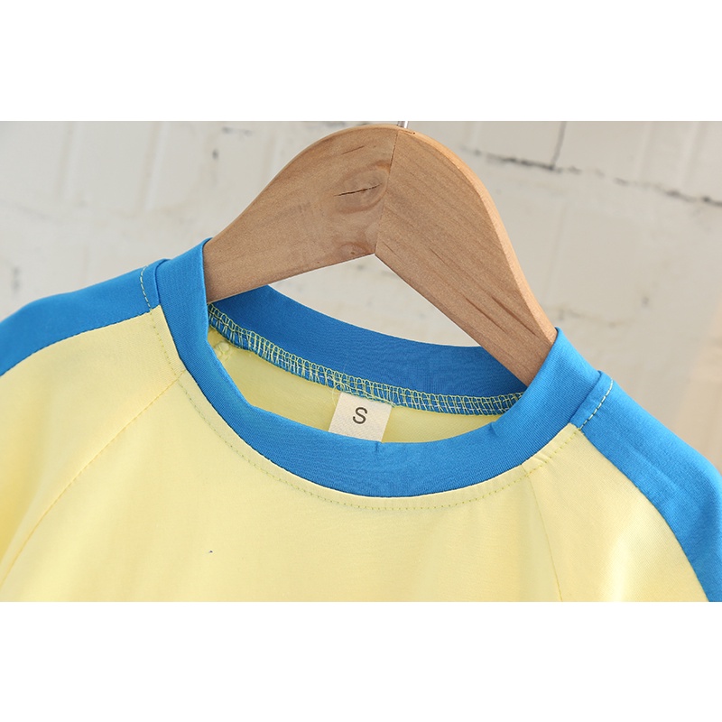 Bộ Đồ Thể Thao Ngắn Tay Chất Liệu Cotton Họa Tiết Gấu Pooh Hoạt Hình Size 80-120cm