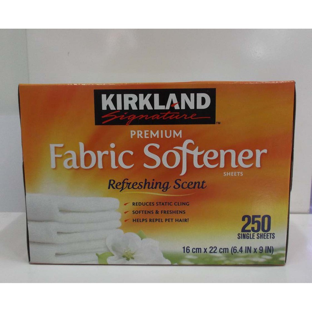 [Hàng USA] Giấy Thơm Quần Áo KIRKLAND FABRIC SOFTENER- 250 Tờ.