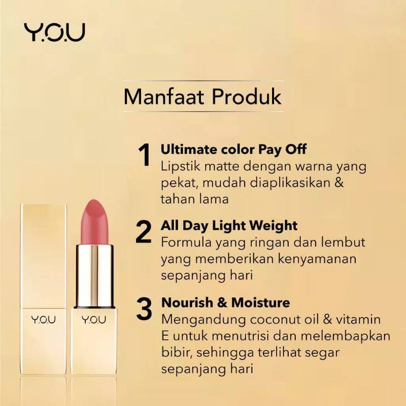 (hàng Mới Về) Son Lì Thiết Kế Vỏ Màu Vàng Đồng Cổ Điển | BigBuy360 - bigbuy360.vn