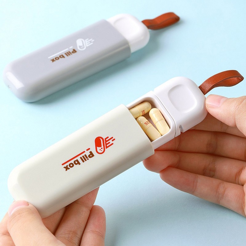Hộp đựng thuốc nhỏ nhắn thiết kế 3 ngăn chống ẩm tiện lợi đa năng cho du lịch