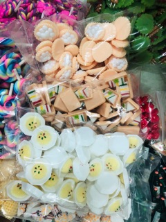 [Mô hình thu nhỏ]Bánh cookie, bánh quy sandwich pizza   trang trí bàn làm việc nhà cửa