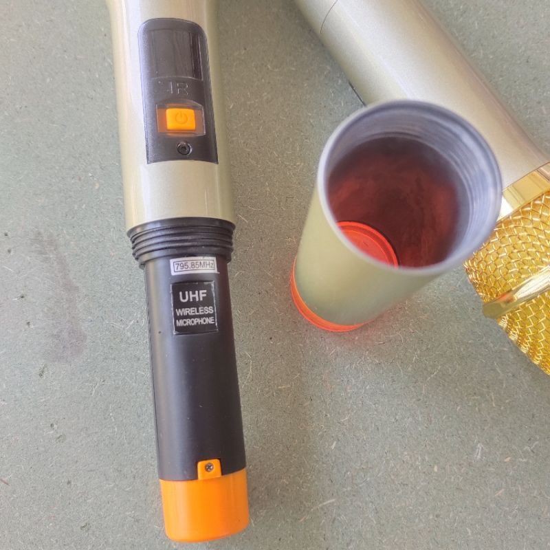 Micro UHF Kim Loại Cao Cấp Sang Trọng Nhẹ Hát Dùng Cho Mọi Loa Kéo - Mic Karaoke Set Được Tần Số