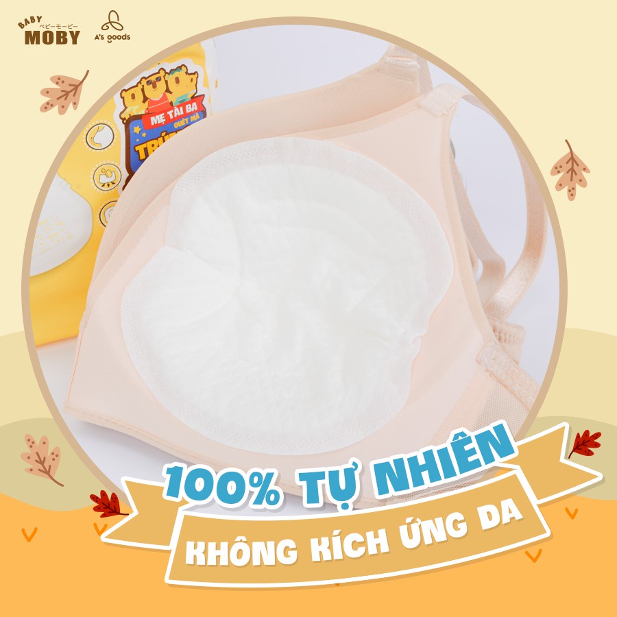 Miếng lót thấm sữa cho mẹ MOBY BABY 60 miếng - Monnie Kids