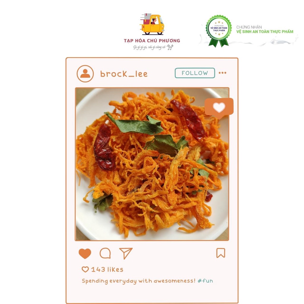 Khô gà lá chanh giòn ngon đậm vị - hũ 300g - Tạp hóa chú Phương | BigBuy360 - bigbuy360.vn