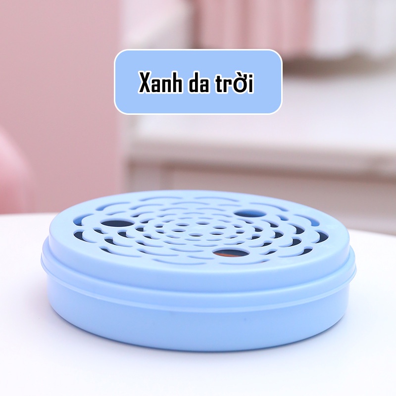 Hộp Dựng Nhang Muỗi Nhựa Họa Tiết Cánh Hoa Màu Sắc