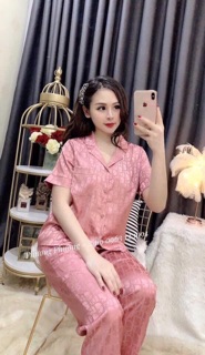 Bộ pizama gấm lụa tay cộc quần dài ❤️
