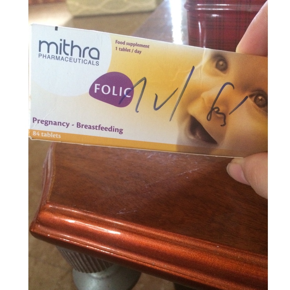 Viên Uống Bổ Sung Axit Folic Cho Mẹ Bầu, trẻ em - Mithra Folic nhập khẩu Bỉ ( Hộp 84 viên)