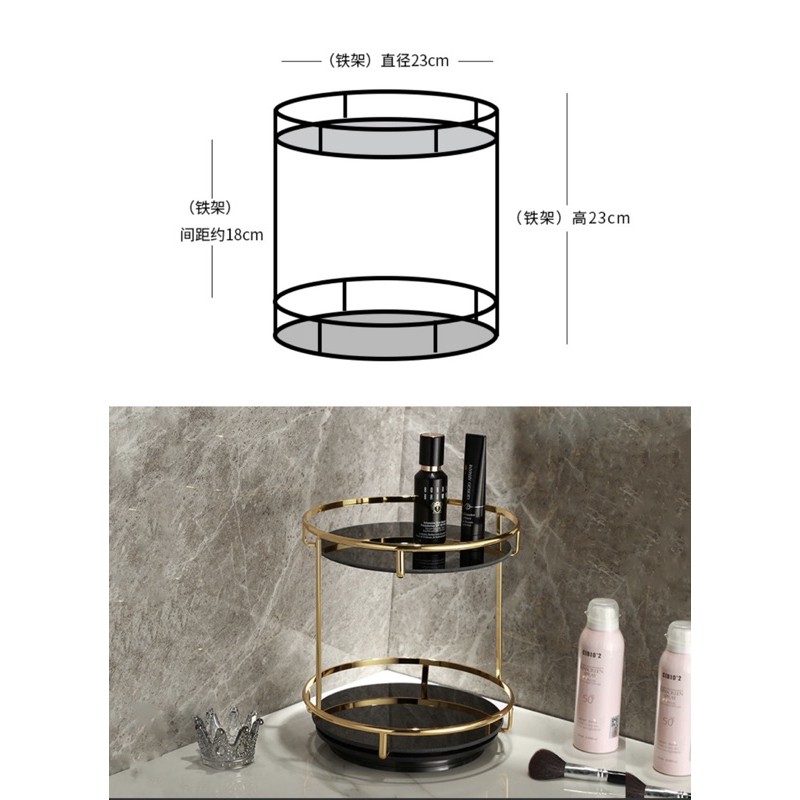 Giá sứ để đồ, mỹ phẩm, đồ trang điểm xoay 360 độ tiện lợi