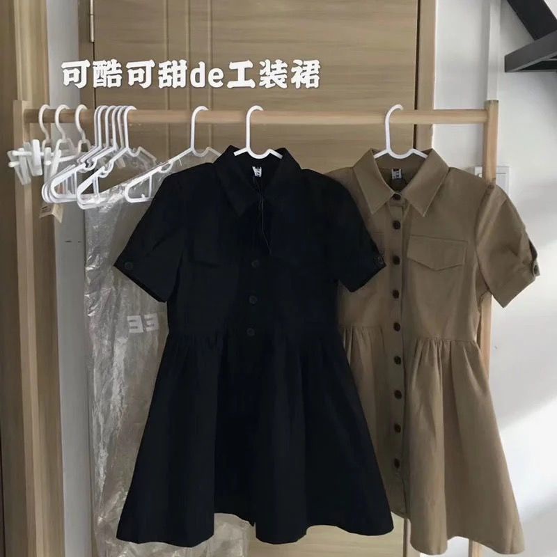 Váy dáng chữ A lưng cao phong cách retro Pháp chất lượng cao thời trang 2021 cho nữ