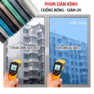 Decal dán kính chống nắng nóng UV cho cửa kính cửa sổ, Giấy dán kính decan chống nhìn trộm phòng ngủ phản quang SPCL-PQ