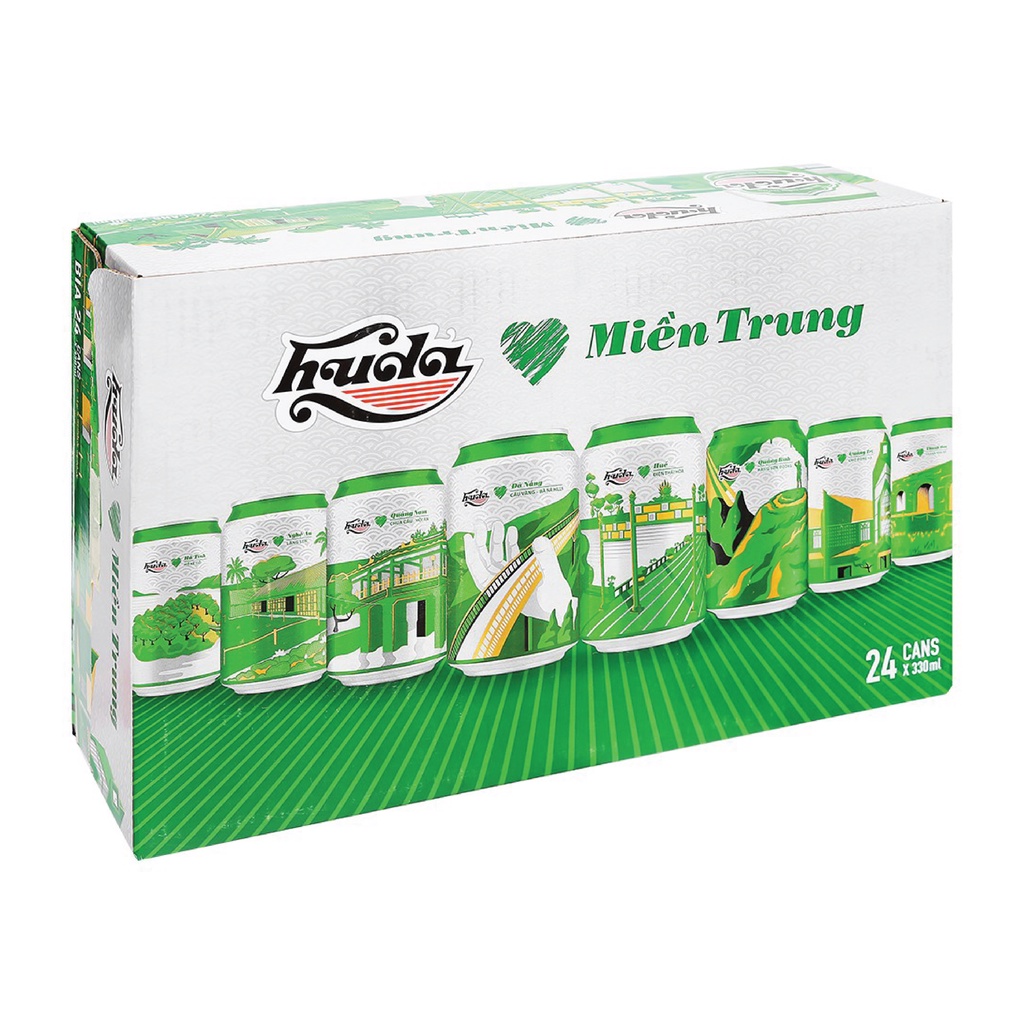 BIA HUDA MIỀN TRUNG THÙNG 24 LON x 330ML