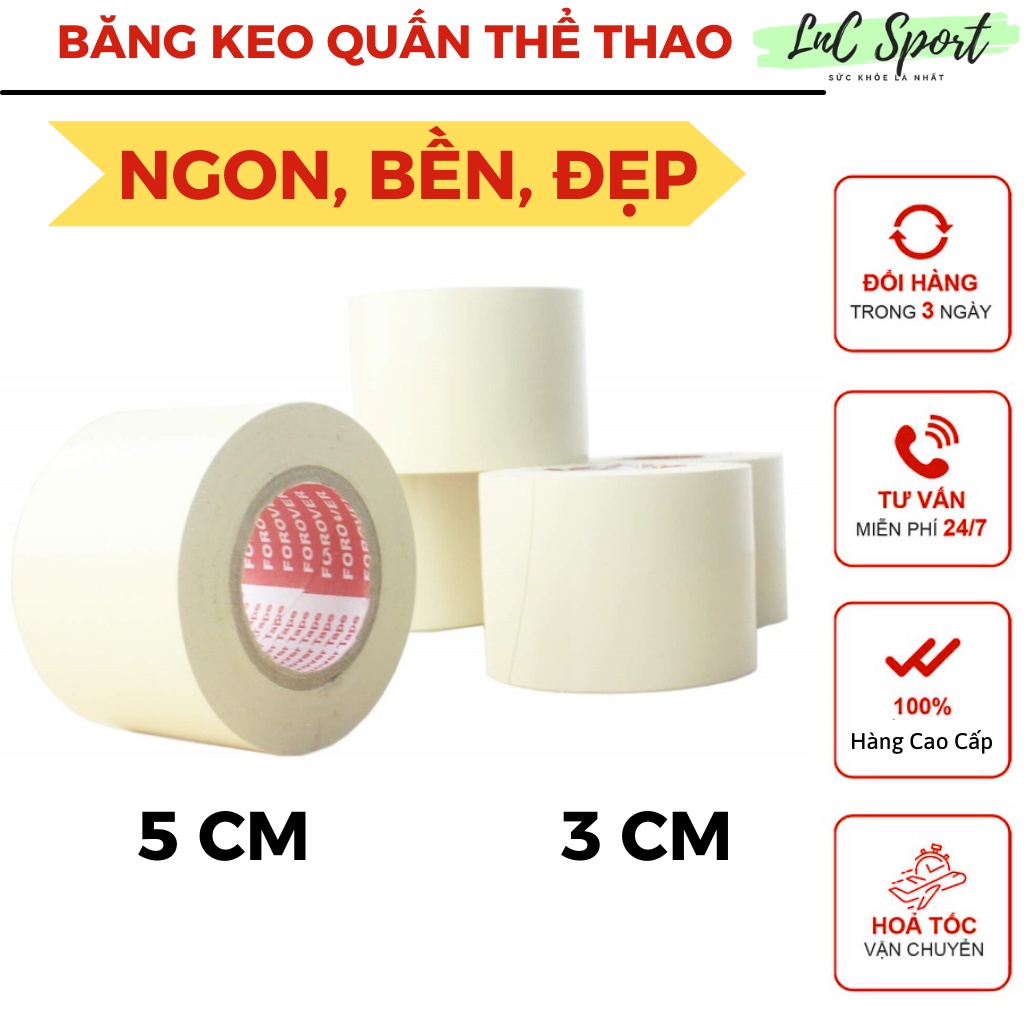 Băng Keo Thể Thao, Quấn Cơ Tránh Chấn Thương Bóng Đá Bảo Vệ Cổ Tay Cổ Chân Đầu Gối Chơi Tenis Cầu Lông.