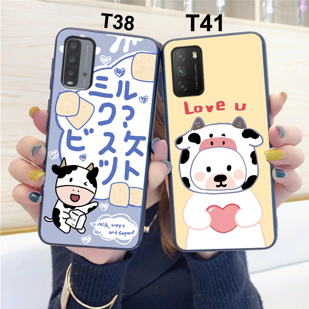 Ốp Lưng Xiaomi Redmi 9T - Poco M3 In Hình Bò Sữa Đáng Yêu , Nhiều Mẫu Mới : Ốp Lưng Rẻ Bền Đẹp