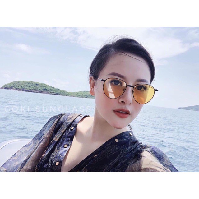 Kính thời trang mắt vàng đi ngày đêm bagu BucShop dành cho nam nữ