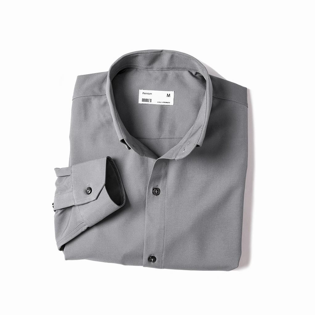 Áo sơ mi nam Double'D chất lụa màu xám SMT00 | BigBuy360 - bigbuy360.vn