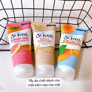 Bộ đôi sữa rửa mặt kiêm tẩy da chết + Hũ tẩy da chết body ST.Ives
