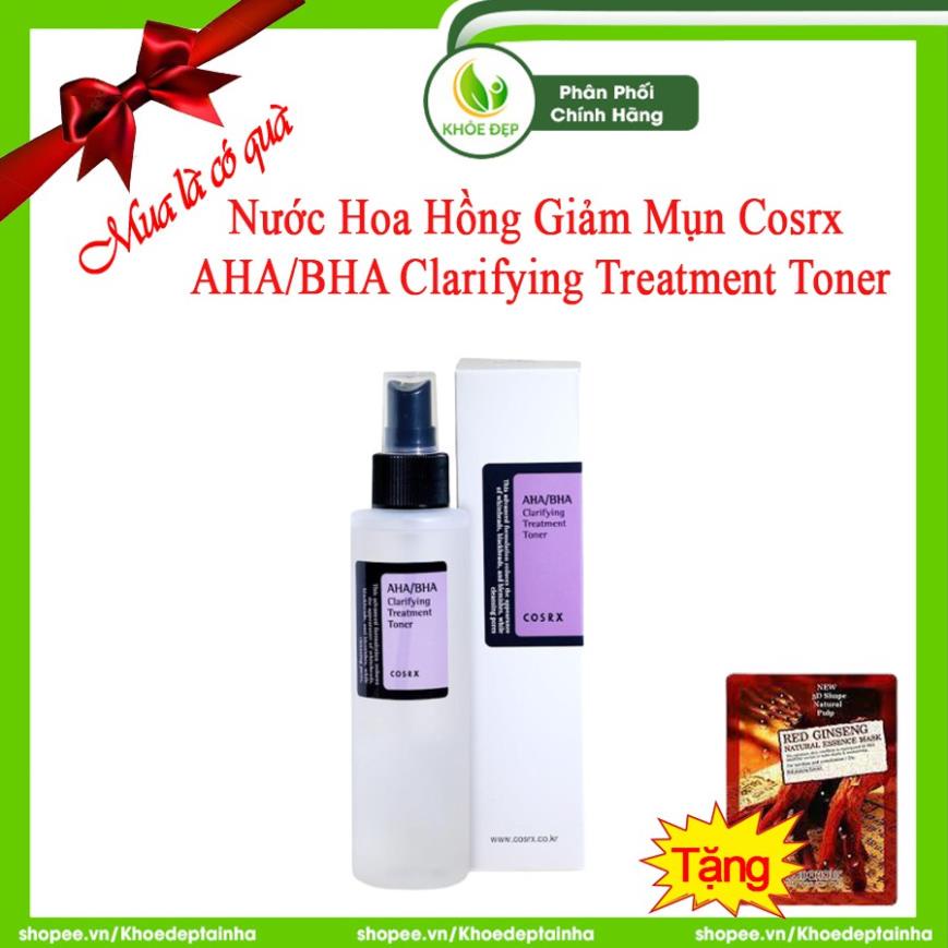 [ CHÍNH HÃNG ] Nước Hoa Hồng Giảm Mụn COSRX AHA/BHA CLARIFYING TREATMENT TONER 150ml