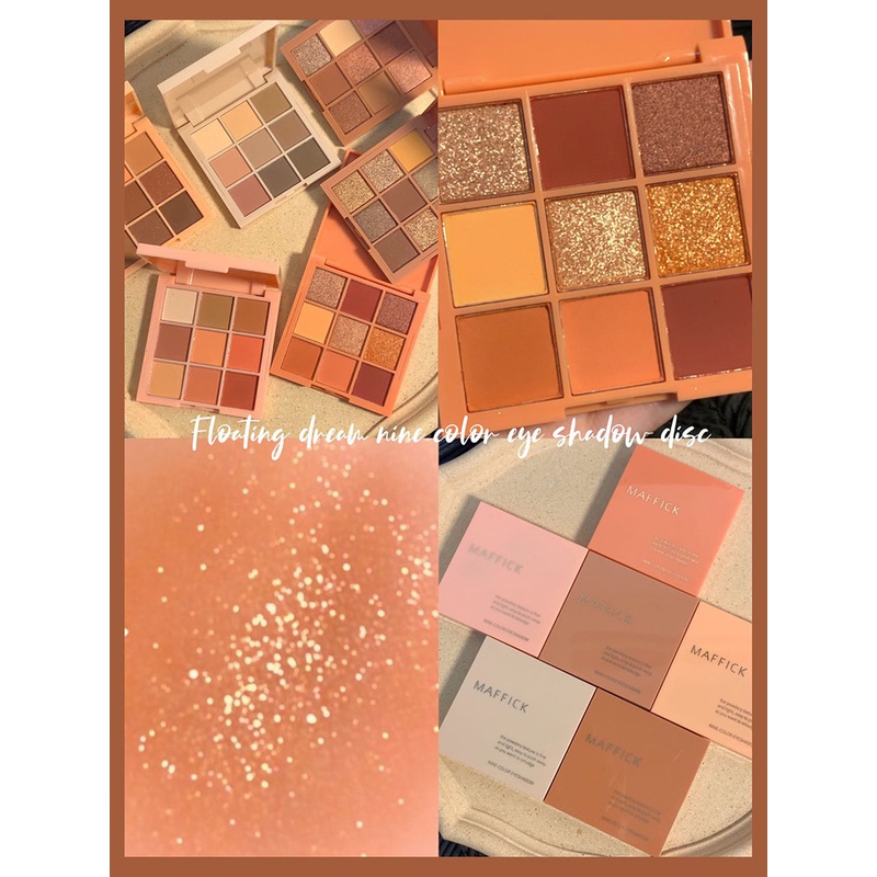 Bảng Phấn Mắt MAFFICK 9 Màu Lấp Lánh Nhung Mịn Dễ Sử Dụng | BigBuy360 - bigbuy360.vn