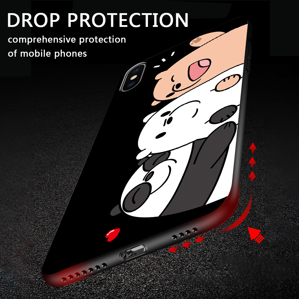 Ốp lưng điện thoại Xiaomi Poco M3 Pro Poco M3 Pro 5G Phim hoạt hình dễ thương Anime We Bare Bears Vỏ cô gái Chàng trai đáng yêu Chống sốc TPU silicon mềm mại Hontinga Vỏ
