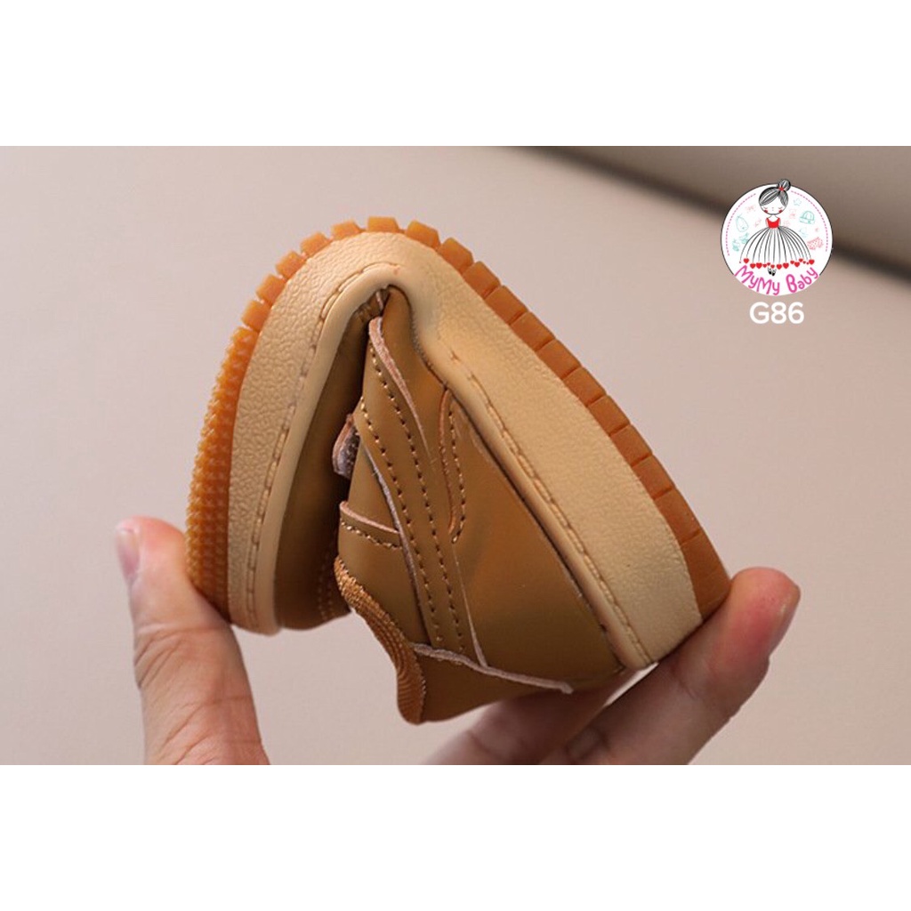 Giày thể thao NI.KE thời trang cho bé có màu trắng và nâu