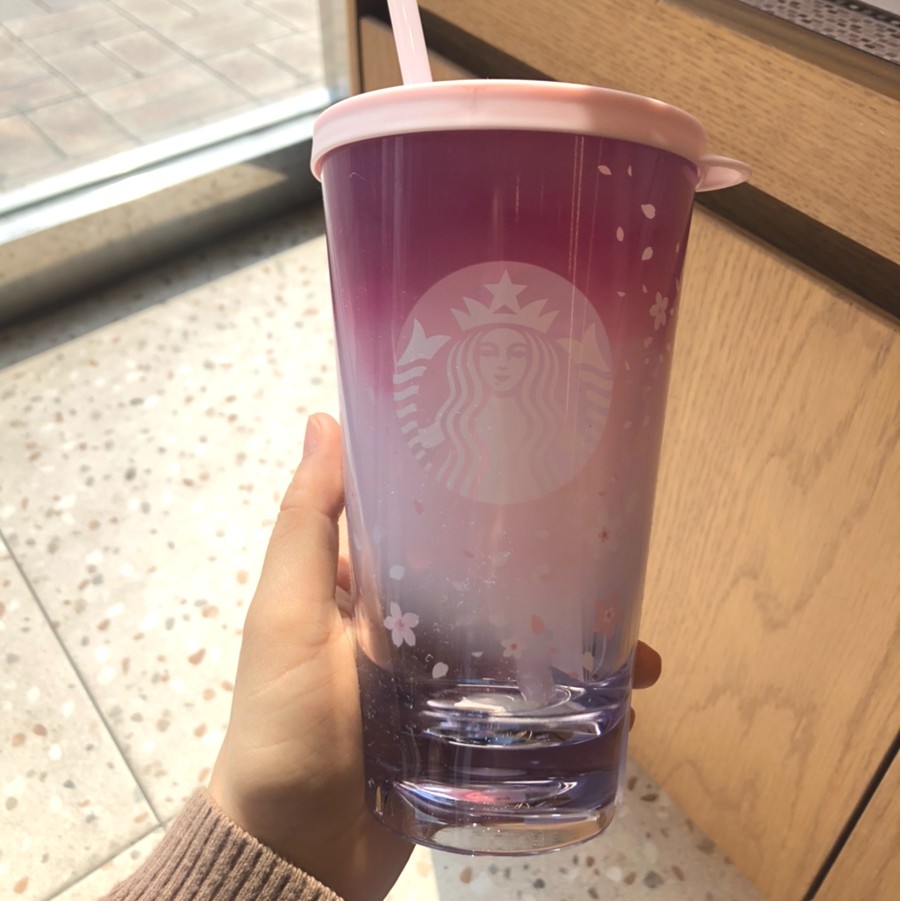 [ CHÍNH HÃNG ] Cốc Starbucks mùa Cherry Blossom_dung tích 591ml