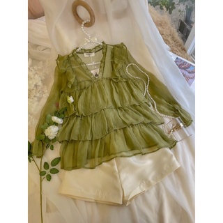 Set áo bèo tầng + quần short