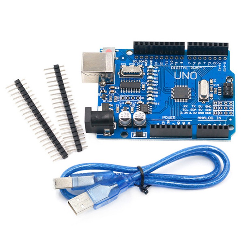 Bảng phát triển ATmega328P UNO R3 cho Arduino UNO R3 với chân thẳng và cáp USB