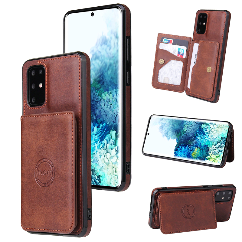 Leather Case For Samsung A71 A51 5G A41 A31 A21S M01 M11 M31Back Case Magnetic Card Slot Buttons Business simplicity Case