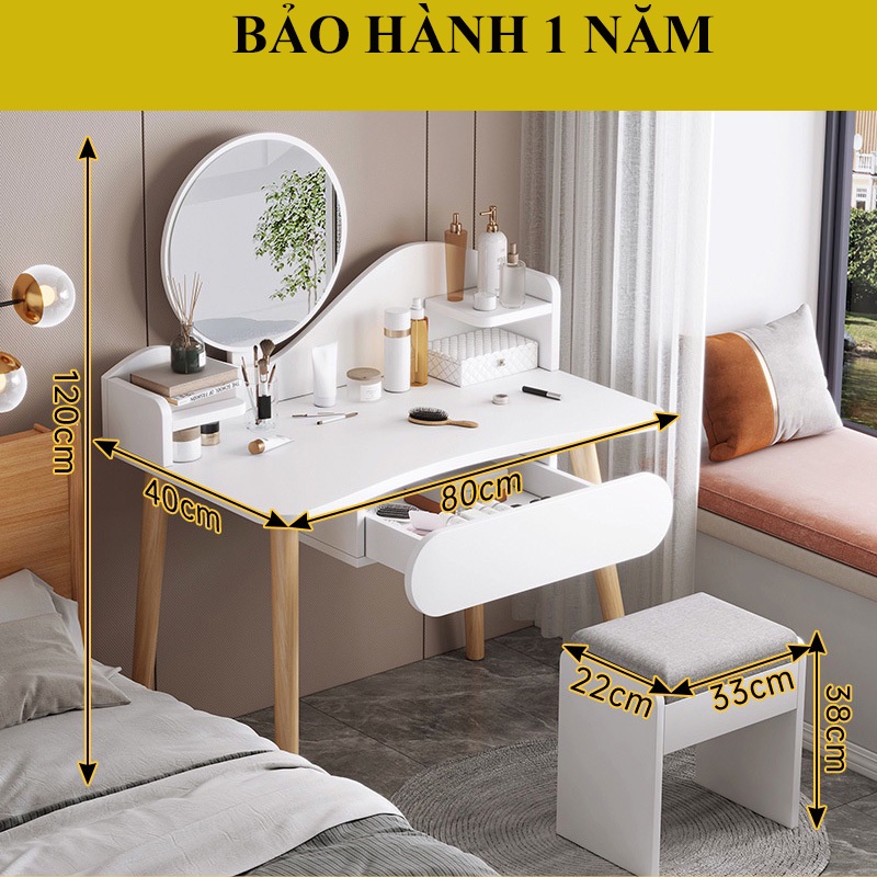 Bàn Trang Điểm LED FUNA Có Nút Cảm Ứng - AK11 dùng để trang điểm hoặc decor (chưa gồm ghế).
