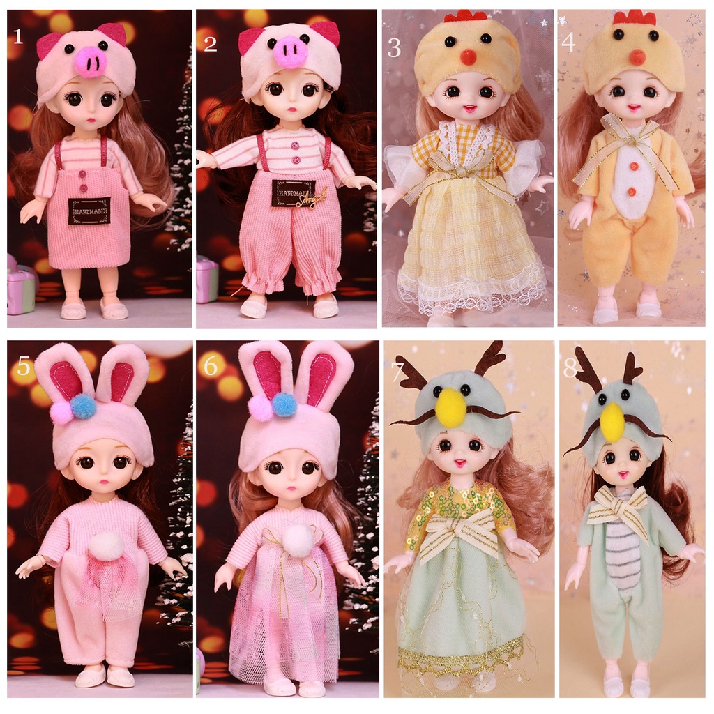 Set quần áo búp bê thời trang 24 mẫu tùy chọn dành cho OB11 YMY GSC 16-17cm tỉ lệ 1/12