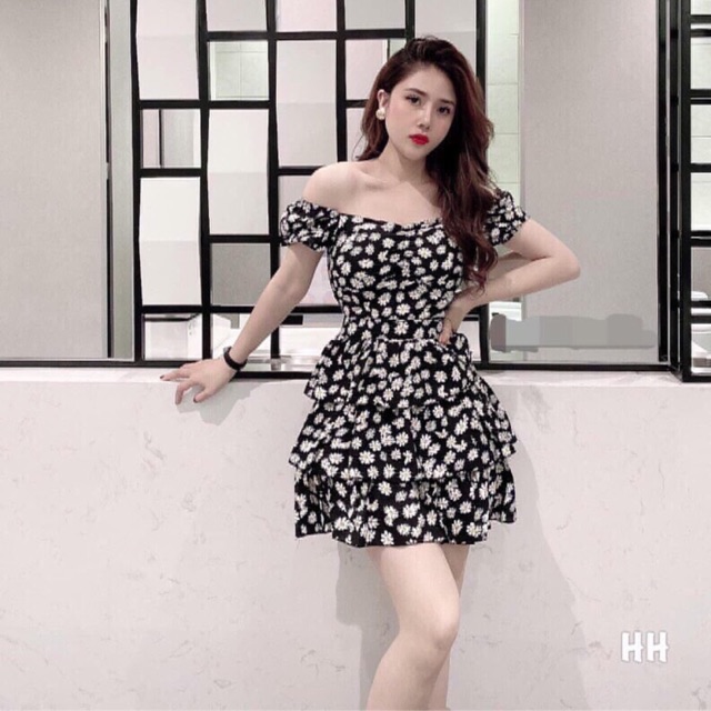 ㊗️㊗️ ĐẦM XOÈ HOA CÚC 3 tầng cực xinh