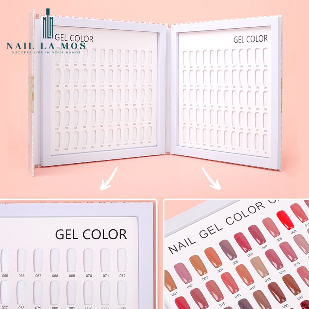 Sổ gắn móng mẫu làm bảng màu nail 120 ô chuyên dụng cho dân làm móng