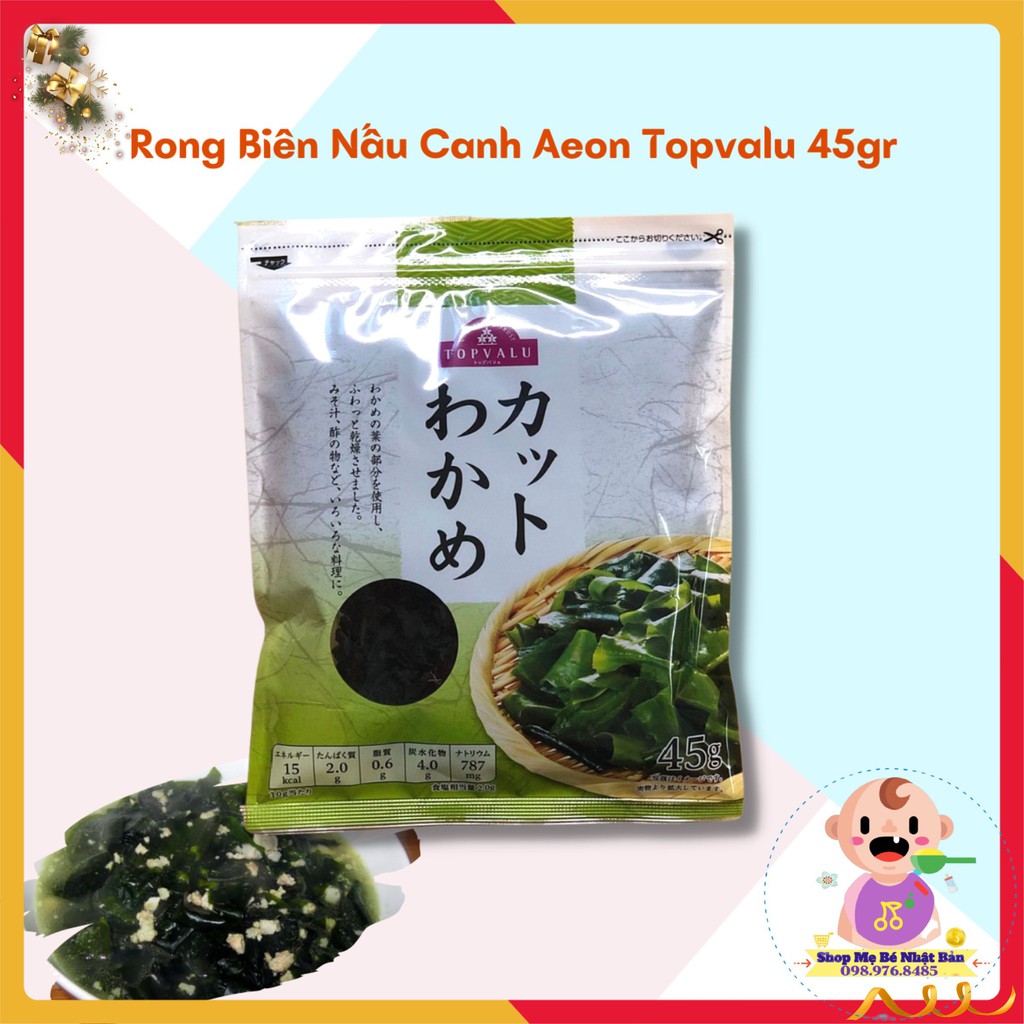 Rong Biển Khô Aeon Topvalu Nhật Bản 45gr