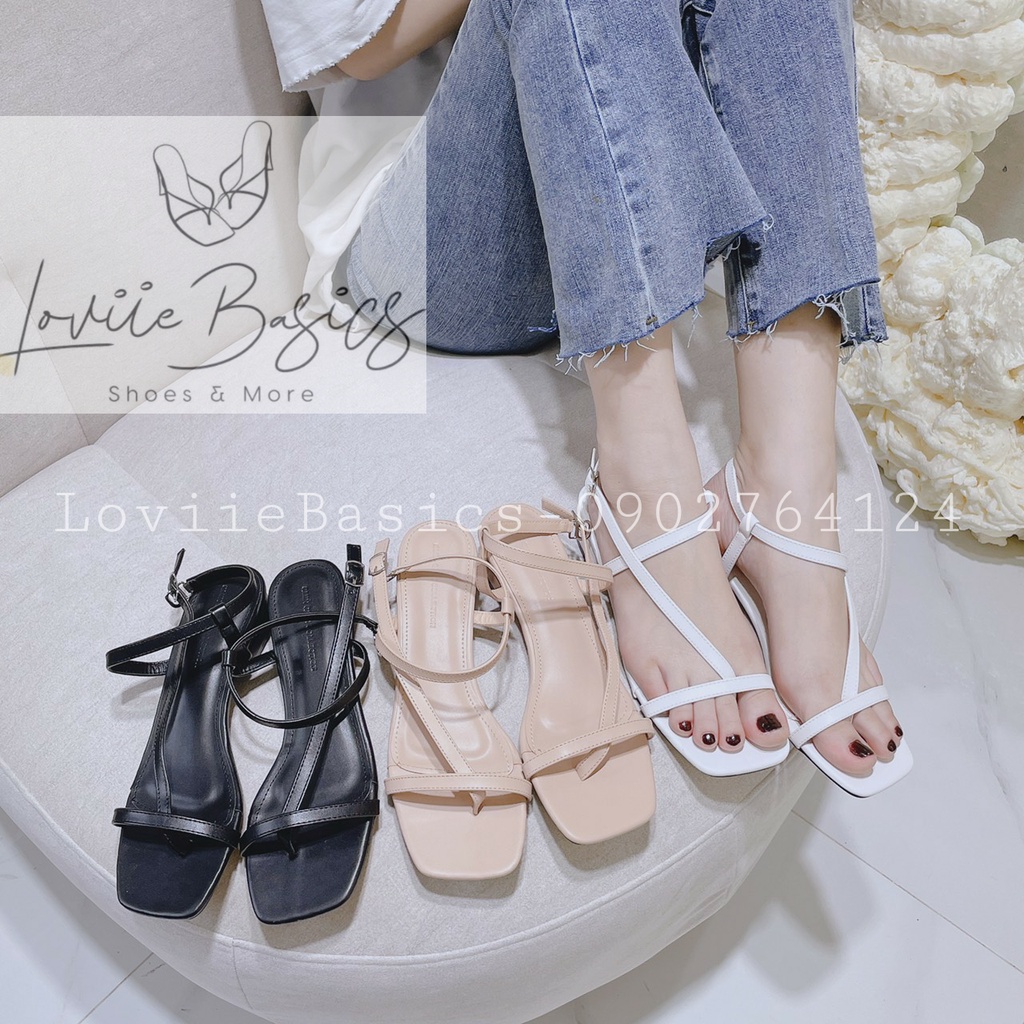 DÉP SANDAL NỮ LOVIIE BASICS - GIÀY SANDAL NỮ QUAI MẢNH GÓT ĐẾ VUÔNG THẤP ĐƠN GIẢN S200518