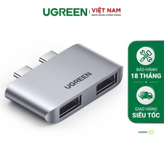 Bộ chuyển đổi UGREEN CM413 2 cổng USB Type C sang 2 cổng USB 3.1 hỗ trợ cho Mac