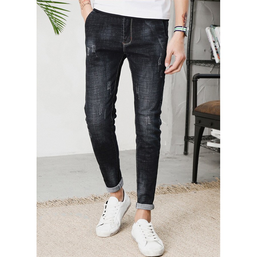 Quần Jeans Nam Dáng Vừa Chất Dày Màu Đen Cào | BigBuy360 - bigbuy360.vn
