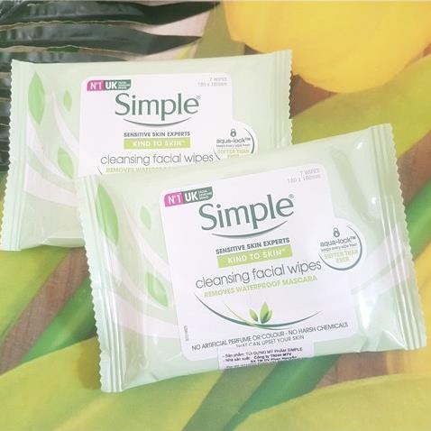 SIMPLE - Khăn giấy tẩy trang Cleansing Facial Wipes (25 Wipes)