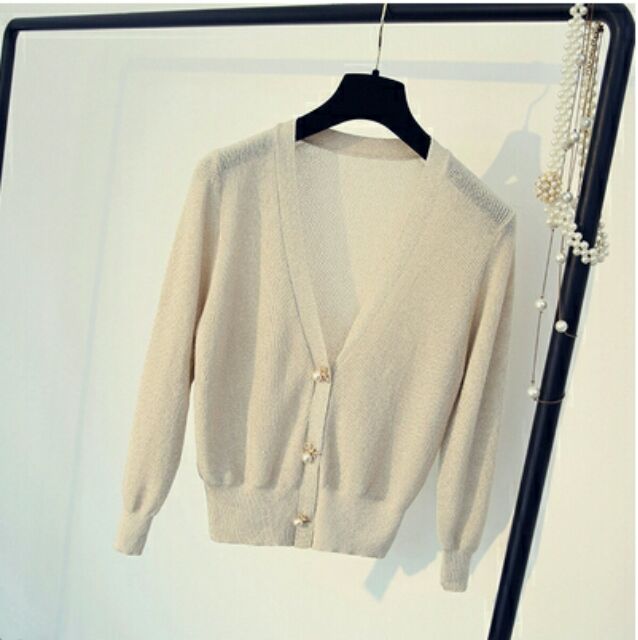 - Áo cardigan nhũ thời trang