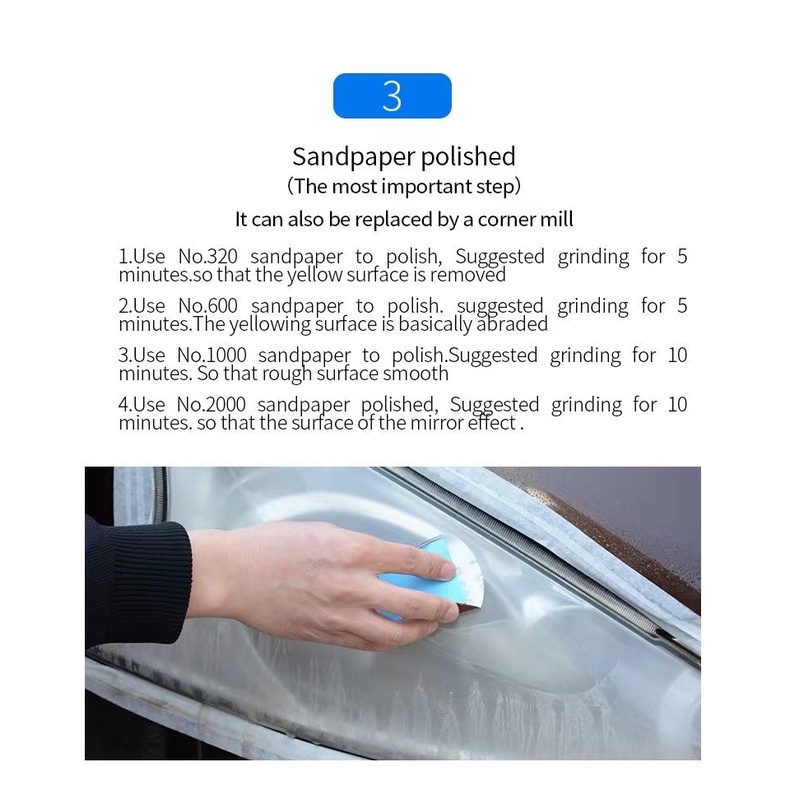 Bình xịt phủ đánh bóng đèn pha ô tô chống ố vàng dung tích 10ml 30ml H&amp;L