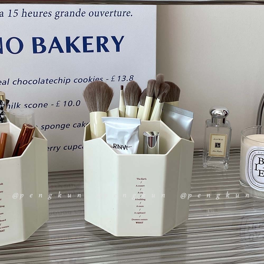 Hộp Đựng Cọ Trang Điểm Sức Chứa Lớn Đa Năng Có Thể Xoay 360 Độ Tiện Dụng