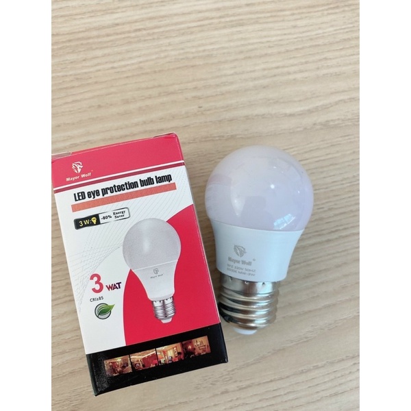 🌼🌺🌸 Đèn led bulb tròn điện 220V chính hãng Mayor Wolf 🌼🌺🌸