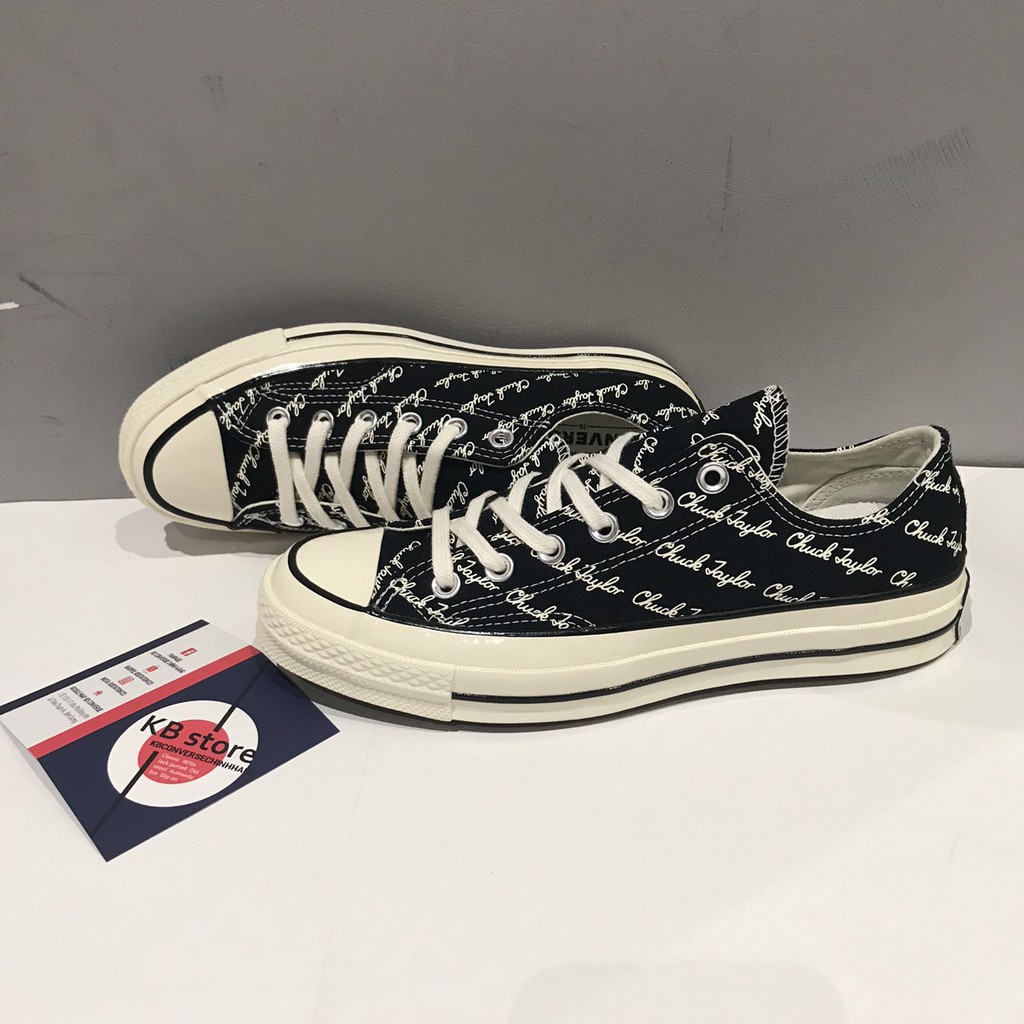 Giày Converse 1970S Signature Chuck Taylor đen cổ thấp